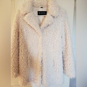 Guess Plush Sherpa Teddy Coat